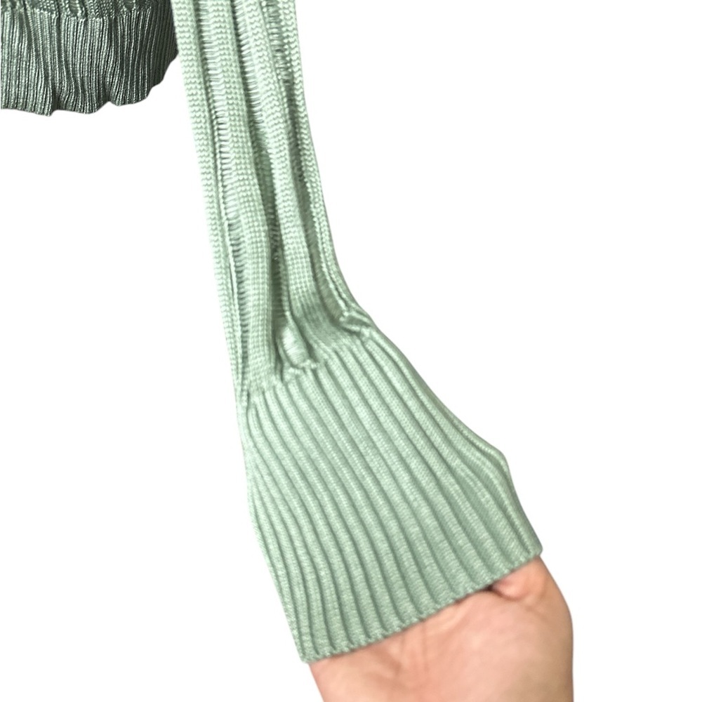 Ralph Lauren Black Label Women’s Cardigan Pointelle Knit Slim V-neck Swe… - Picture 5 of 16